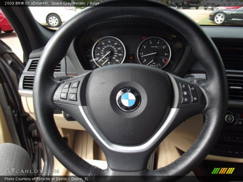 Space Grey Metallic / Beige 2009 BMW X5 xDrive48i