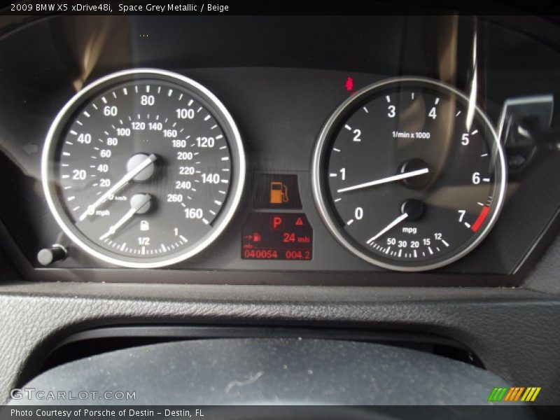 Space Grey Metallic / Beige 2009 BMW X5 xDrive48i