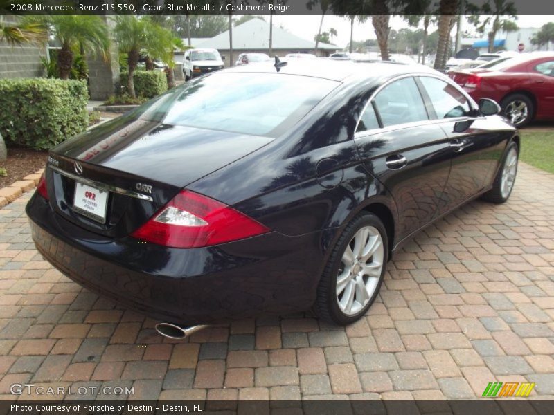 Capri Blue Metallic / Cashmere Beige 2008 Mercedes-Benz CLS 550