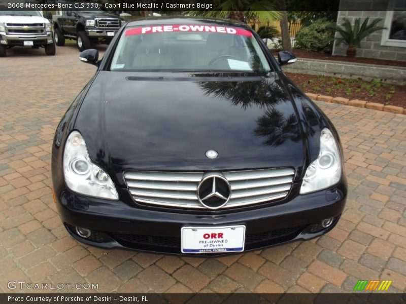 Capri Blue Metallic / Cashmere Beige 2008 Mercedes-Benz CLS 550
