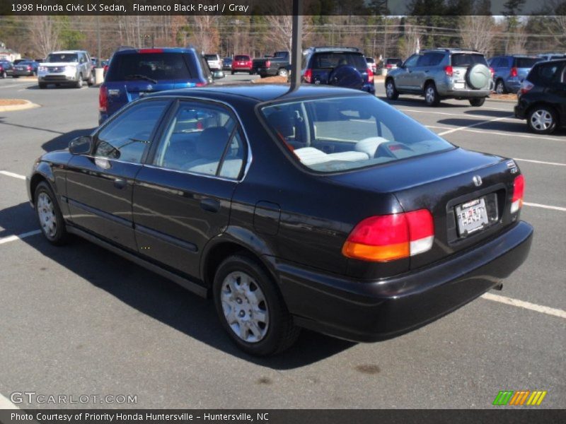 Flamenco Black Pearl / Gray 1998 Honda Civic LX Sedan