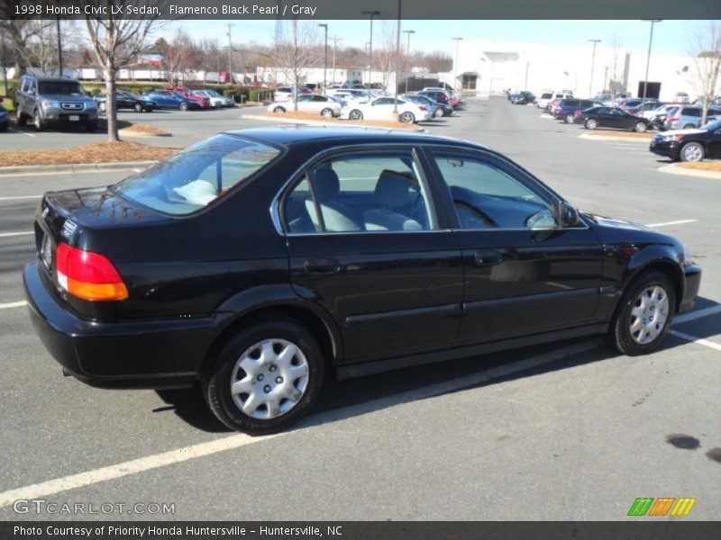 Flamenco Black Pearl / Gray 1998 Honda Civic LX Sedan