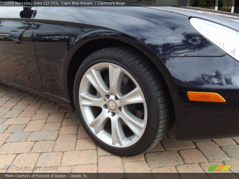 Capri Blue Metallic / Cashmere Beige 2008 Mercedes-Benz CLS 550