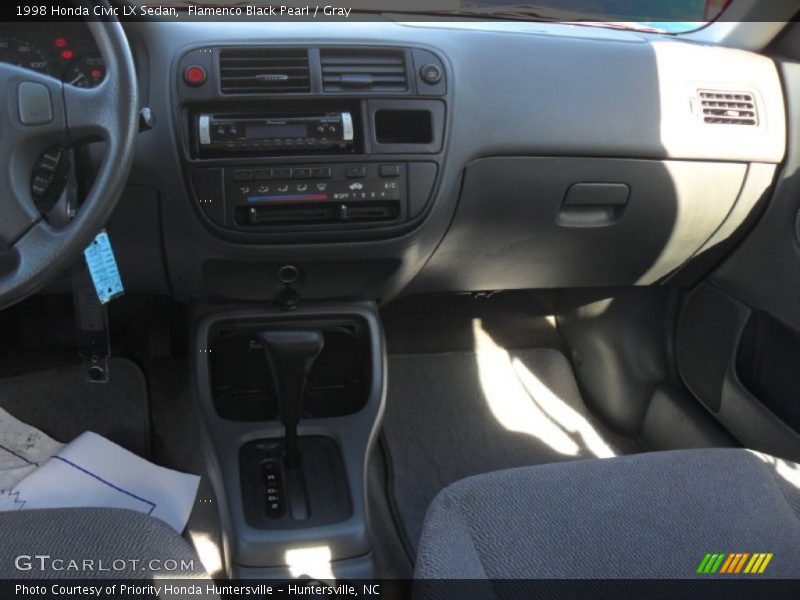 Flamenco Black Pearl / Gray 1998 Honda Civic LX Sedan
