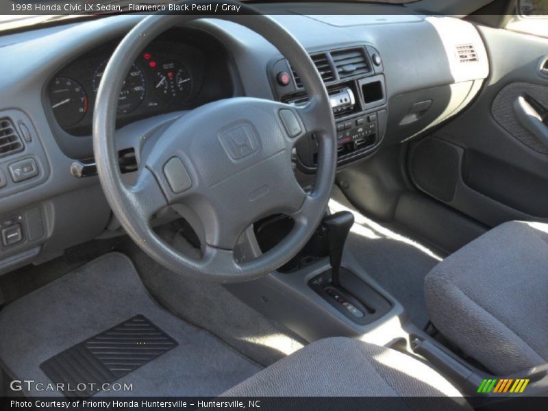 Flamenco Black Pearl / Gray 1998 Honda Civic LX Sedan