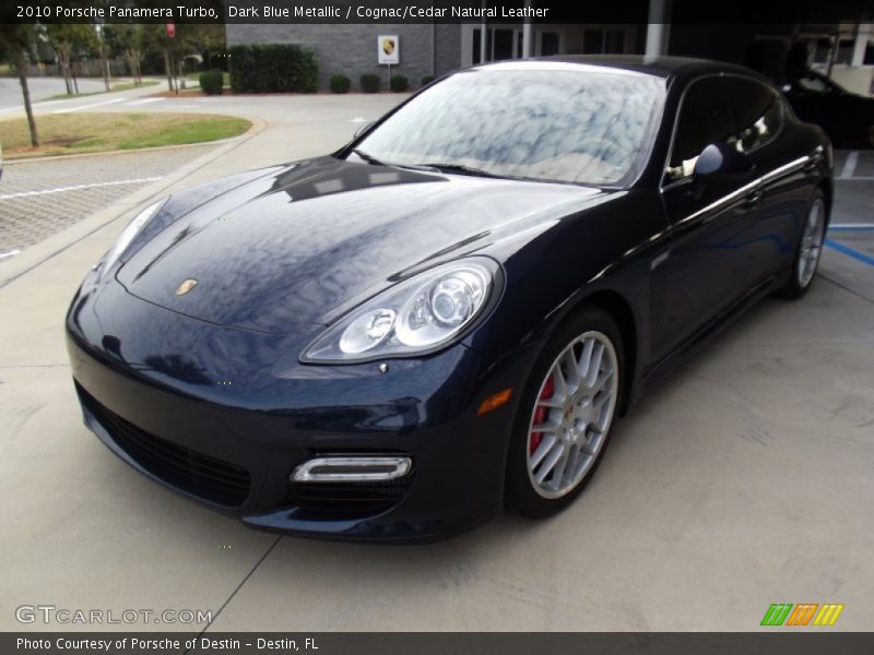 Dark Blue Metallic / Cognac/Cedar Natural Leather 2010 Porsche Panamera Turbo