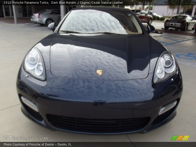 Dark Blue Metallic / Cognac/Cedar Natural Leather 2010 Porsche Panamera Turbo