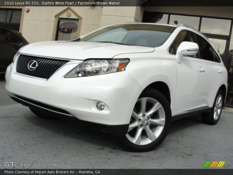 Starfire White Pearl / Parchment/Brown Walnut 2010 Lexus RX 350