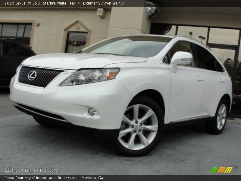 Starfire White Pearl / Parchment/Brown Walnut 2010 Lexus RX 350