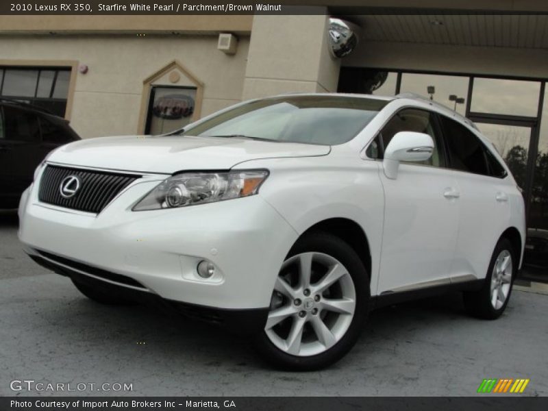 Starfire White Pearl / Parchment/Brown Walnut 2010 Lexus RX 350