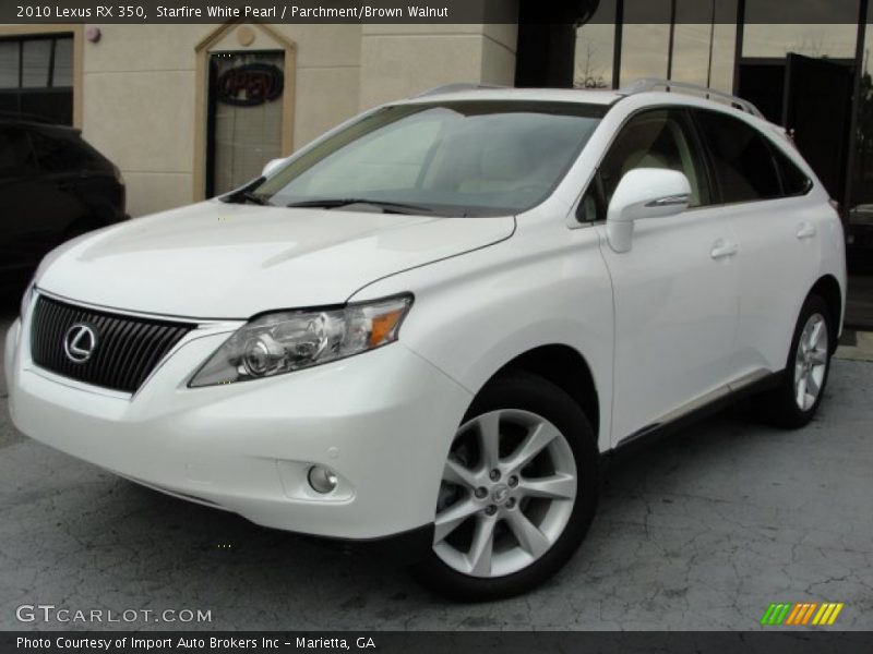 Starfire White Pearl / Parchment/Brown Walnut 2010 Lexus RX 350