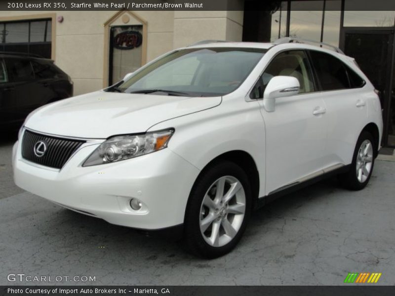 Starfire White Pearl / Parchment/Brown Walnut 2010 Lexus RX 350