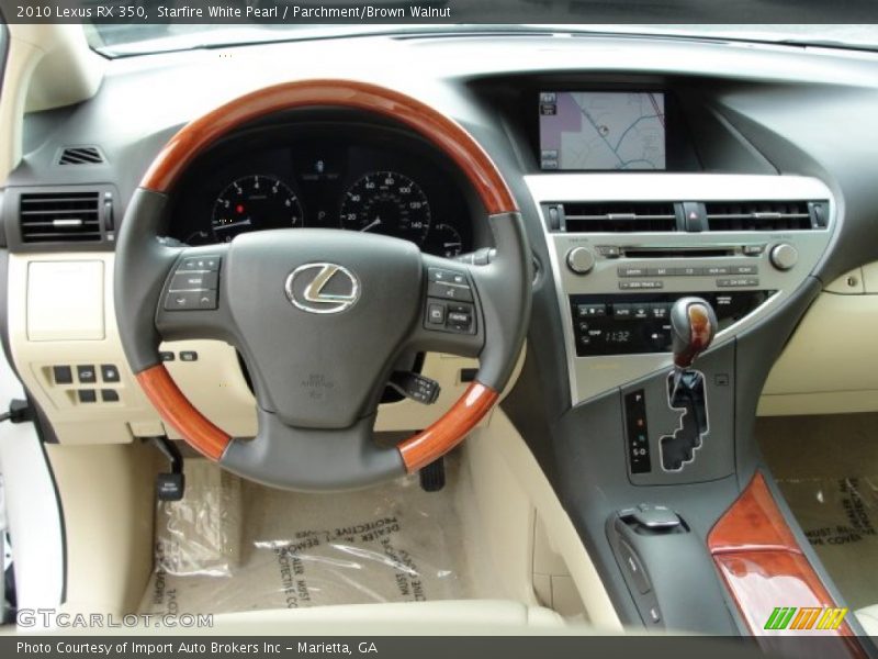 Starfire White Pearl / Parchment/Brown Walnut 2010 Lexus RX 350