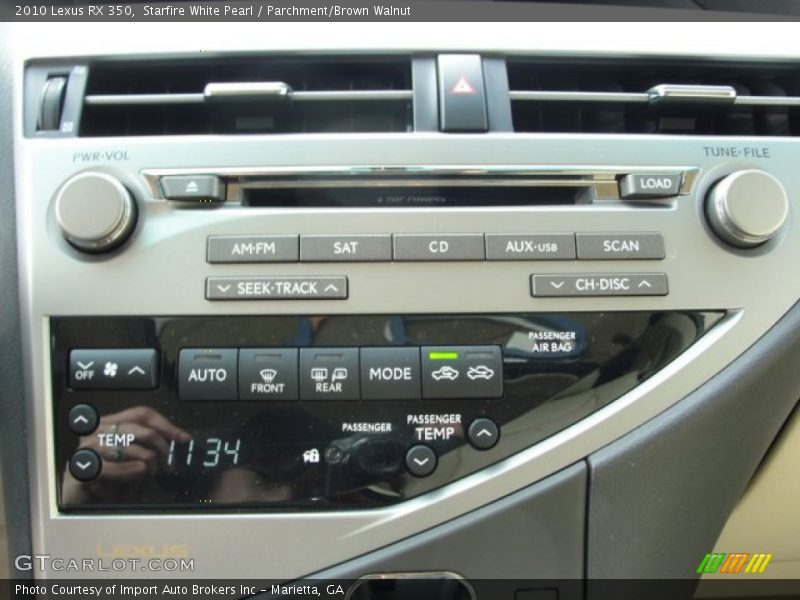 Starfire White Pearl / Parchment/Brown Walnut 2010 Lexus RX 350
