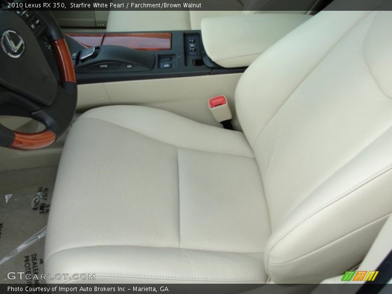 Starfire White Pearl / Parchment/Brown Walnut 2010 Lexus RX 350