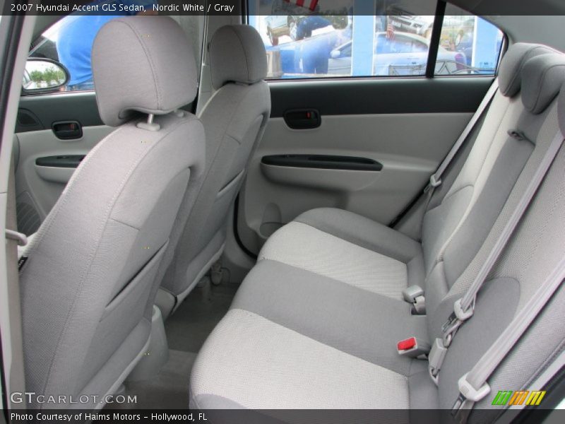 Nordic White / Gray 2007 Hyundai Accent GLS Sedan