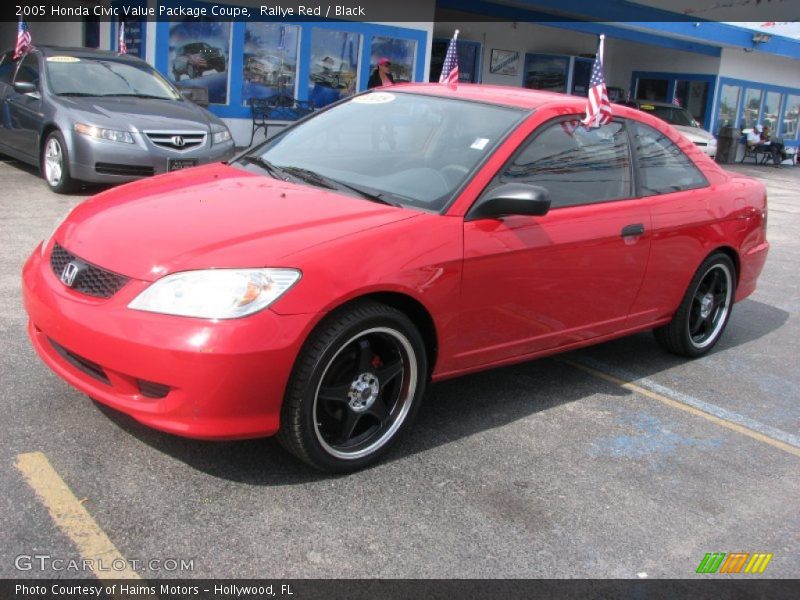 Rallye Red / Black 2005 Honda Civic Value Package Coupe