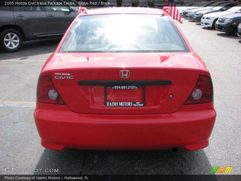 Rallye Red / Black 2005 Honda Civic Value Package Coupe