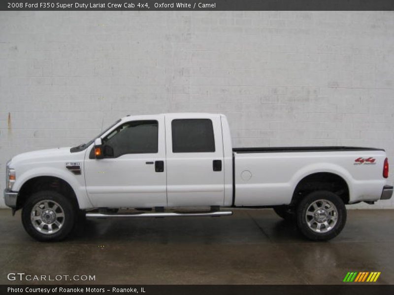 Oxford White / Camel 2008 Ford F350 Super Duty Lariat Crew Cab 4x4