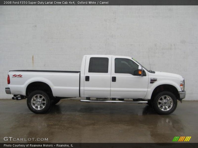 Oxford White / Camel 2008 Ford F350 Super Duty Lariat Crew Cab 4x4