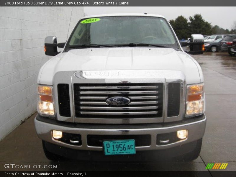 Oxford White / Camel 2008 Ford F350 Super Duty Lariat Crew Cab 4x4