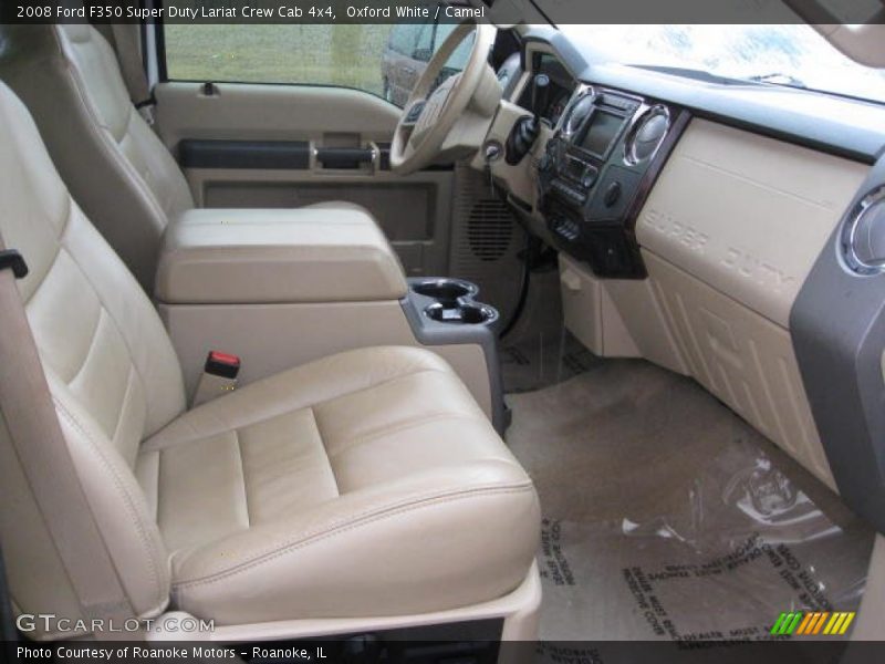Oxford White / Camel 2008 Ford F350 Super Duty Lariat Crew Cab 4x4