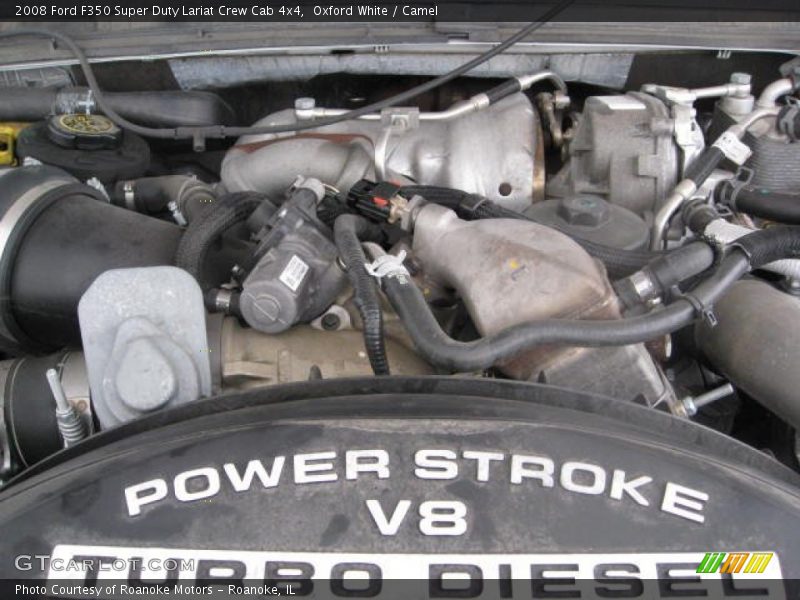 Oxford White / Camel 2008 Ford F350 Super Duty Lariat Crew Cab 4x4
