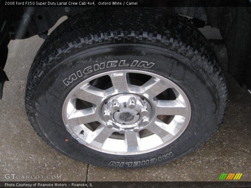 Oxford White / Camel 2008 Ford F350 Super Duty Lariat Crew Cab 4x4