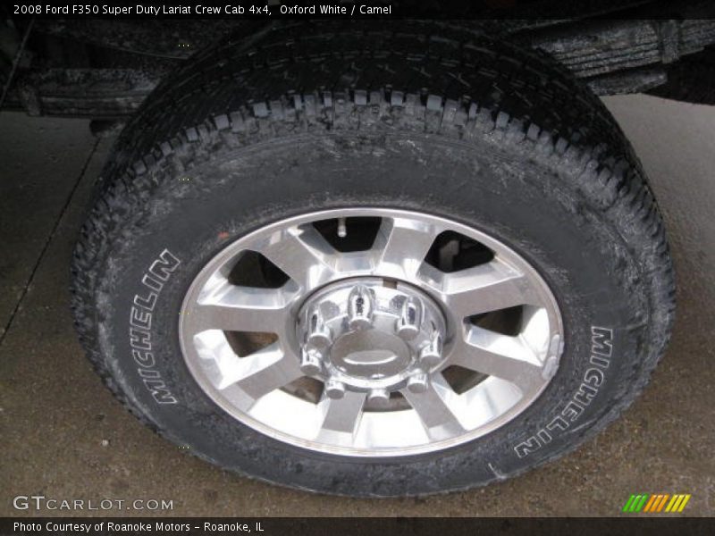 Oxford White / Camel 2008 Ford F350 Super Duty Lariat Crew Cab 4x4