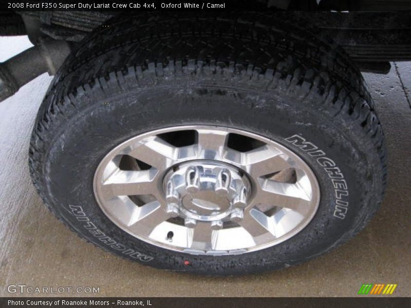 Oxford White / Camel 2008 Ford F350 Super Duty Lariat Crew Cab 4x4