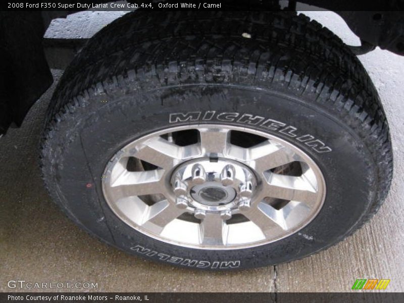 Oxford White / Camel 2008 Ford F350 Super Duty Lariat Crew Cab 4x4