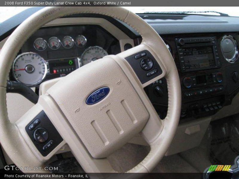 Oxford White / Camel 2008 Ford F350 Super Duty Lariat Crew Cab 4x4