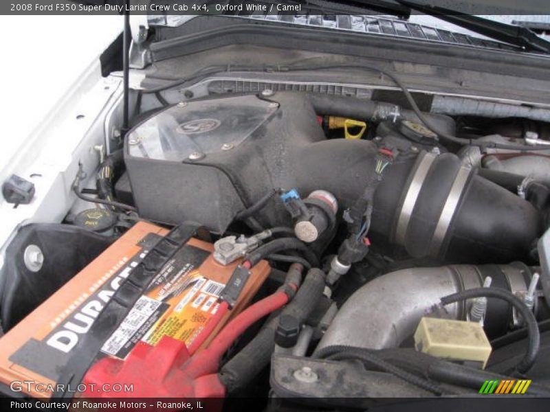 Oxford White / Camel 2008 Ford F350 Super Duty Lariat Crew Cab 4x4