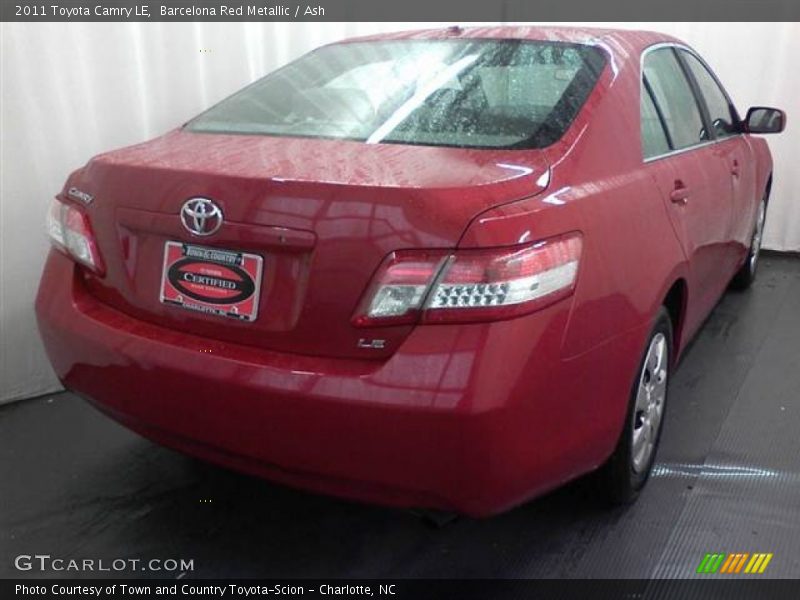 Barcelona Red Metallic / Ash 2011 Toyota Camry LE