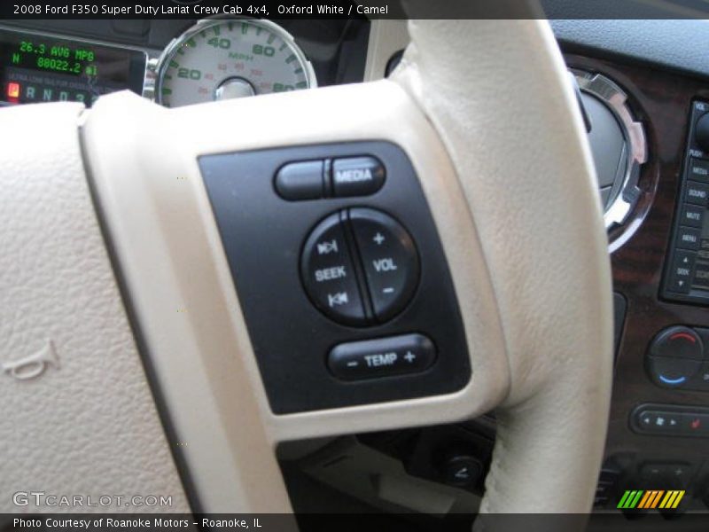 Oxford White / Camel 2008 Ford F350 Super Duty Lariat Crew Cab 4x4