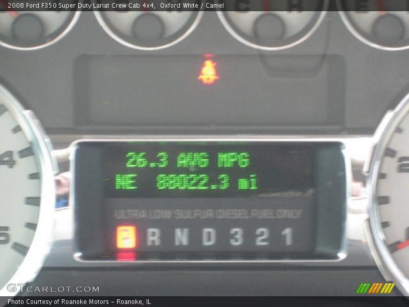 Oxford White / Camel 2008 Ford F350 Super Duty Lariat Crew Cab 4x4