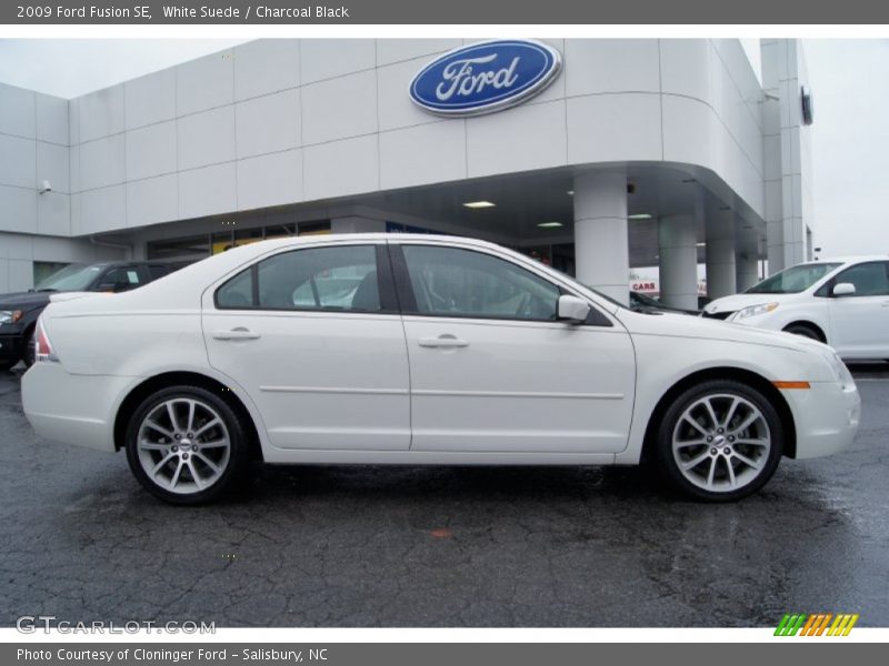 White Suede / Charcoal Black 2009 Ford Fusion SE