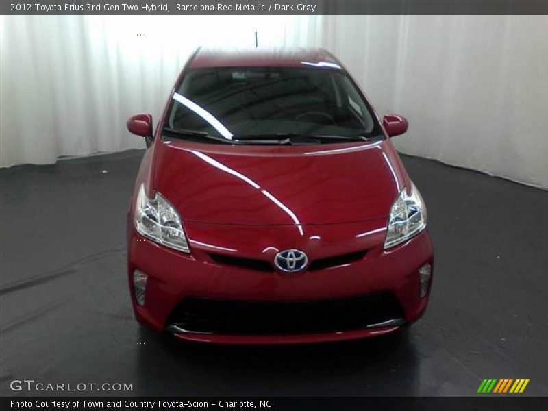 Barcelona Red Metallic / Dark Gray 2012 Toyota Prius 3rd Gen Two Hybrid