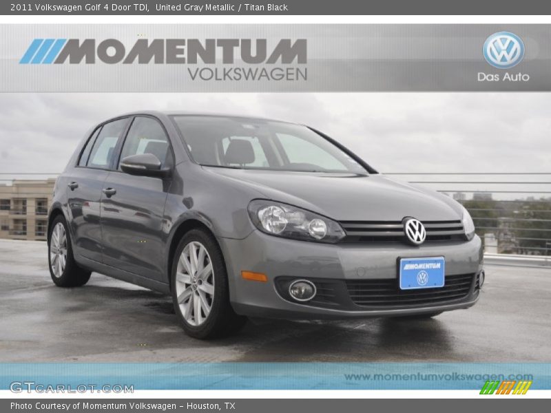 United Gray Metallic / Titan Black 2011 Volkswagen Golf 4 Door TDI