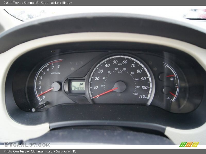 Super White / Bisque 2011 Toyota Sienna LE