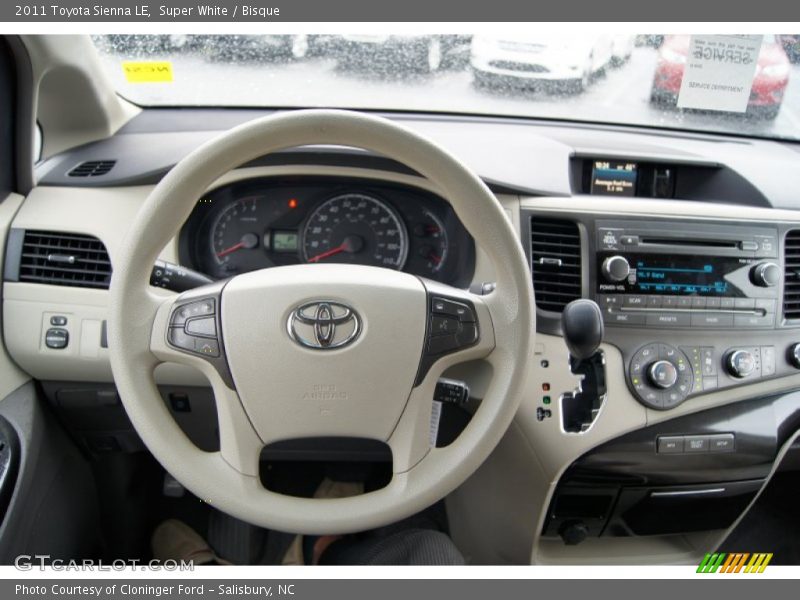 Super White / Bisque 2011 Toyota Sienna LE