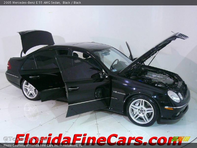 Black / Black 2005 Mercedes-Benz E 55 AMG Sedan