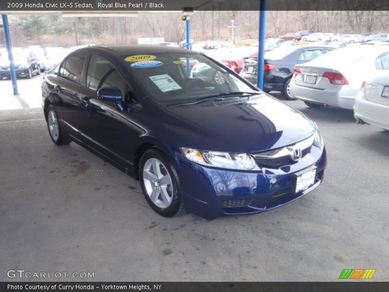 Royal Blue Pearl / Black 2009 Honda Civic LX-S Sedan