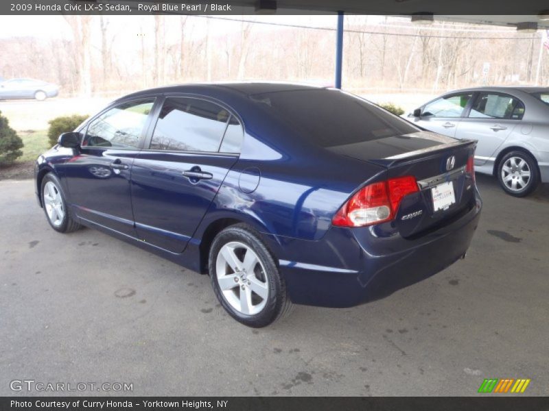 Royal Blue Pearl / Black 2009 Honda Civic LX-S Sedan