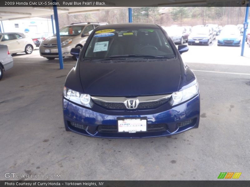 Royal Blue Pearl / Black 2009 Honda Civic LX-S Sedan
