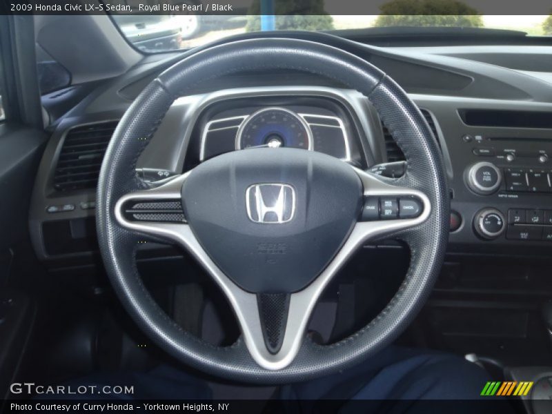 Royal Blue Pearl / Black 2009 Honda Civic LX-S Sedan