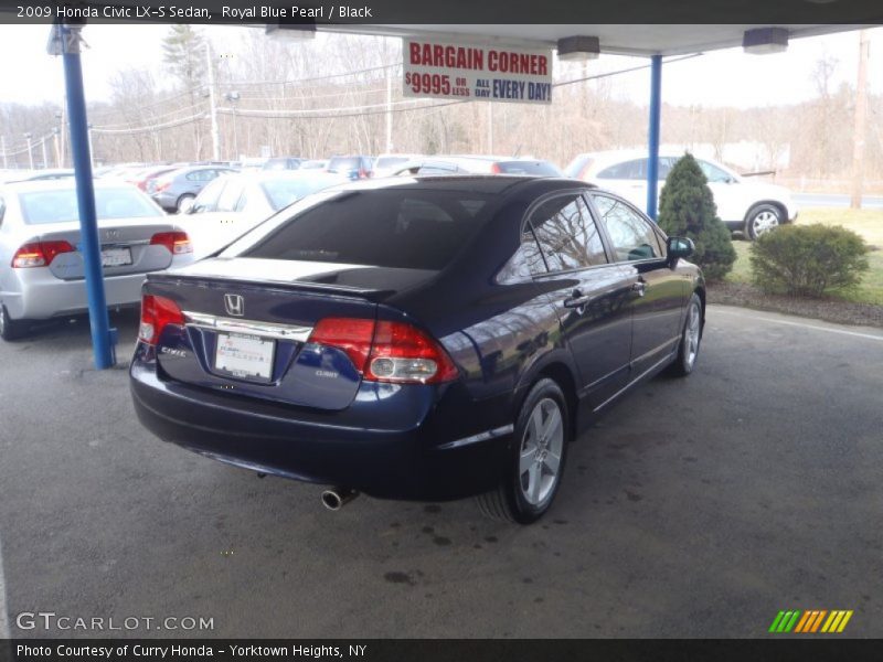 Royal Blue Pearl / Black 2009 Honda Civic LX-S Sedan