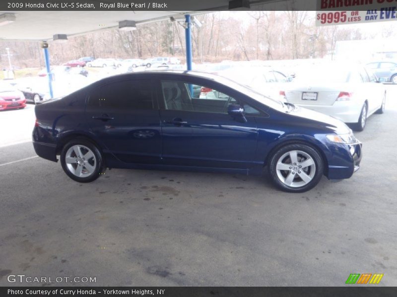 Royal Blue Pearl / Black 2009 Honda Civic LX-S Sedan
