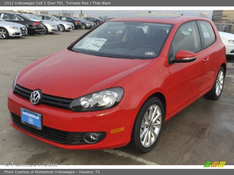 Tornado Red / Titan Black 2012 Volkswagen Golf 2 Door TDI