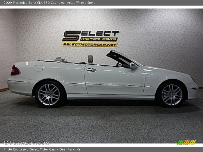Arctic White / Stone 2009 Mercedes-Benz CLK 350 Cabriolet